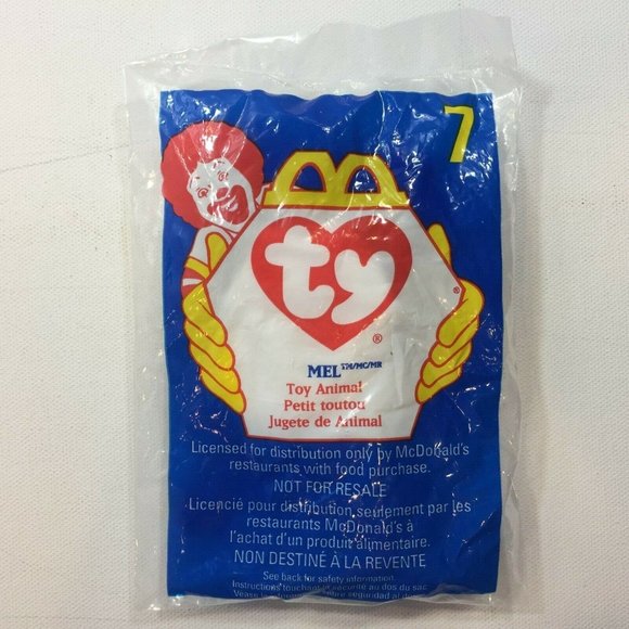 TY McDonalds Happy Meal Toy Beanie Baby Mini #6 #7 #8 #12 Mel Nuts Happy Peanut - Picture 9 of 10